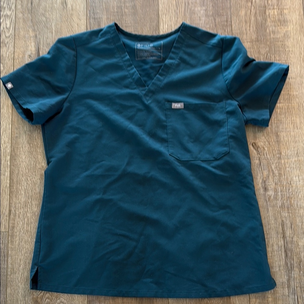 Figs Caribbean Blue Catarina V-Neck Scrub Top